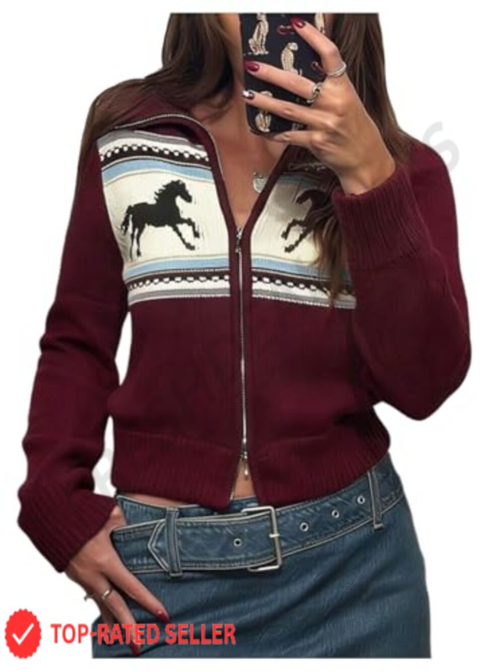 SOLY HUX Women's Cropped Cardigan Zip Up Sweater Jacket Fall Outfit